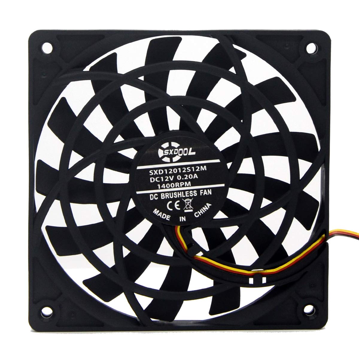 SXDOOL 120mm Slim Fan 120X12mm Thickness DC 12V with 3-Pin,for Computer Pc Case Quiet Silent Cooling
