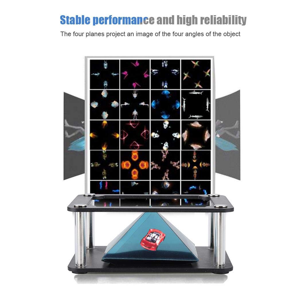 Hologram Watch, 3D Hologram Smartphone Holographic Display Stands Projector 3.5-6inch for Corporate Product Display, Cartoon Interaction and Personal