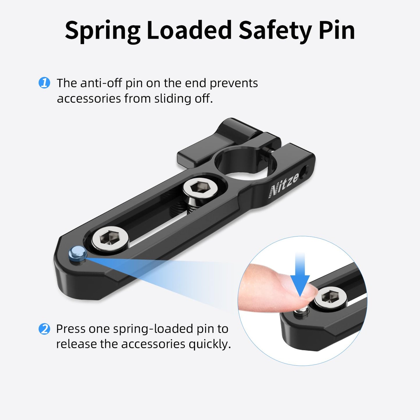 Nitze NATO Rail with 15mm Rod Clamp (3"/76 mm) - N49-NC3