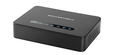 Grandstream GS-HT814 4 Port Ata with 4 Fxs Ports and Gigabit NAT Router Voip Phone and Device, Black