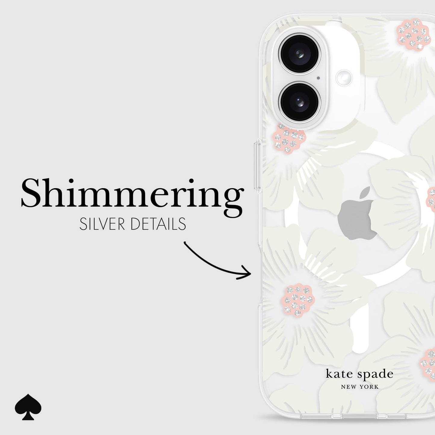 kate spade new york iPhone 16 Case - Hollyhock Cream Floral