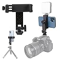 Leenconghui Multifunctional Universal Cell Phone Tripod Mount Adapter 360 Rotation Camera Hot Shoe Phone Holder Compatible with Canon Nikon Sony DSLR