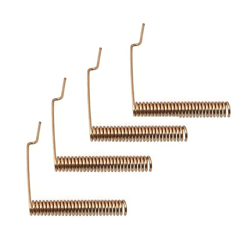 PZRT 4Pcs Coil Spring Antenna Data Transmission 433MHz Helical Antenna, Bronze 433MHz