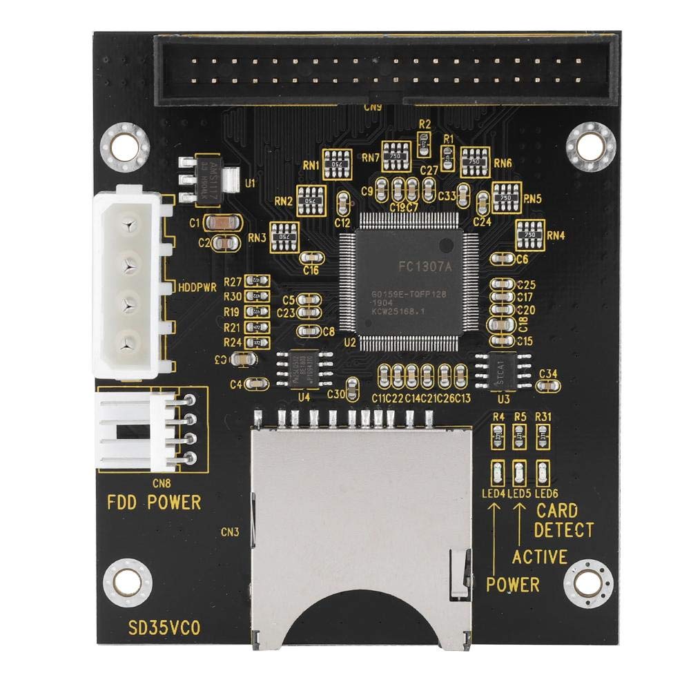 Zopsc SD Card to IDE Adapter, Secure Digital Converter for 3.5 Inch 40 Pin Hard Disk Drive, Compatible with DOS Linux 98SE Me XP