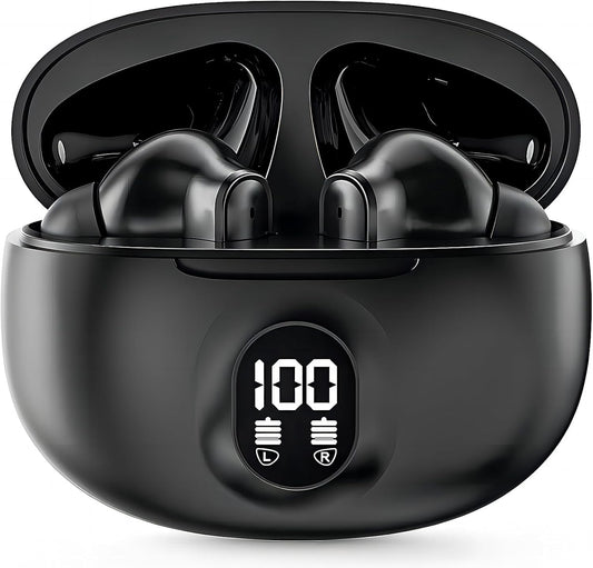DCBCODGAL Wireless Earbuds, Bluetooth Headphones 30H Playtime Ear Buds with LED Power Display, IPX7 Waterproof Bluetooth 5.3 Earphones in-Ear Earbuds
