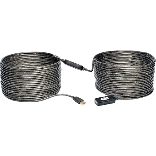 Tripp Lite USB-A 2.0 Hi-Speed Active Extension Repeater Cable, Male-to-Female, 20 Meter / 65.61 Feet, 3-Year Warranty (U026-20M)