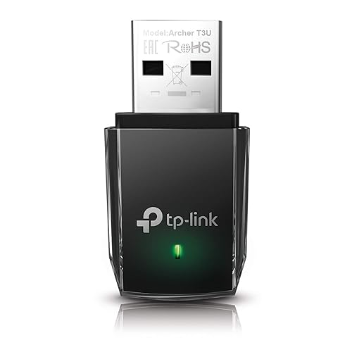 TP-Link AC1300 USB WiFi Adapter(Archer T3U)- 2.4G/5G Dual Band Wireless Network Adapter for PC Desktop, MU-MIMO WiFi Dongle, USB 3.0, Supports Windows