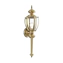 Livex Lighting 2112-01 Basics 1 Light AB Outdoor Wall Lantern, Antique Brass, 7"W x 25.25"H