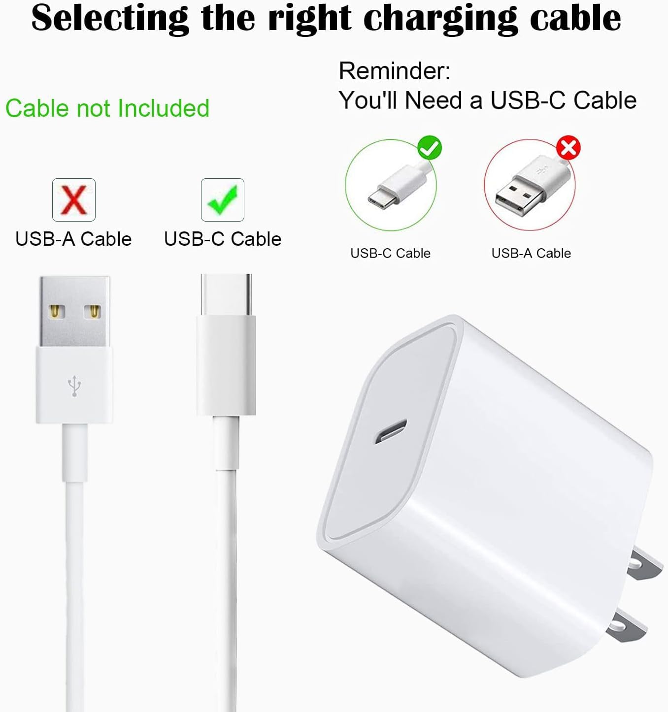 Beats USB-C Power Adapter for Solo 4, Pill 2024, Powerbeats, Studio Buds, Flex, Fit Pro - New Beats Accessories Type C Wall Charger