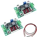 DAOKI 2Pcs Buck Converter LM2596 LED Step-Down Power Supply Module Adjustable DC-DC Convert Module 4.0-40V Input to 1.25-37V Output with LED…