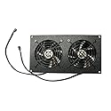 Coolerguys Pre-Set Thermal Controlled Cooling Kits for Cabinets, AV, and Components (Dual 92mm, Thermal Plastic)