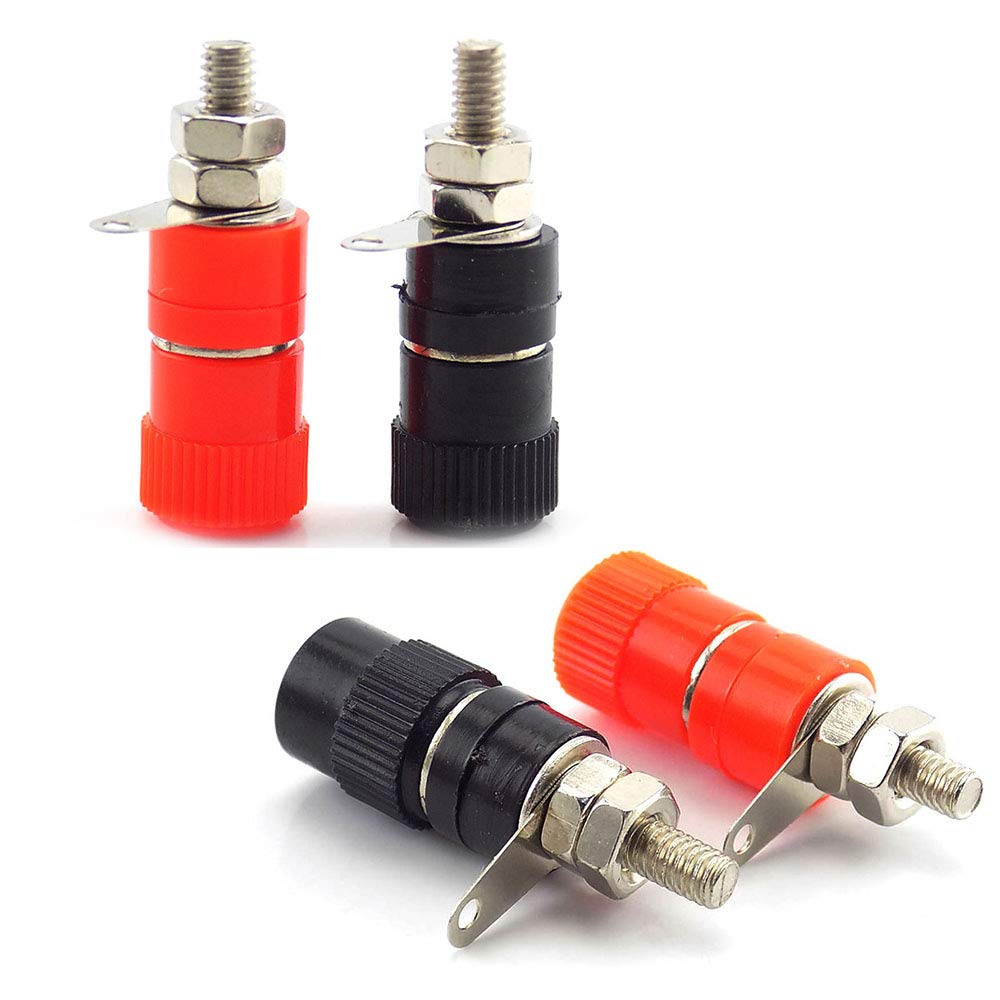 HiLetgo 20pcs JS-910B JS-919 Terminal Wire Connectors JS-910B Jack Socket Female Binding Banana Plugs Terminal Connector Binding Post 4mm Banana Plug