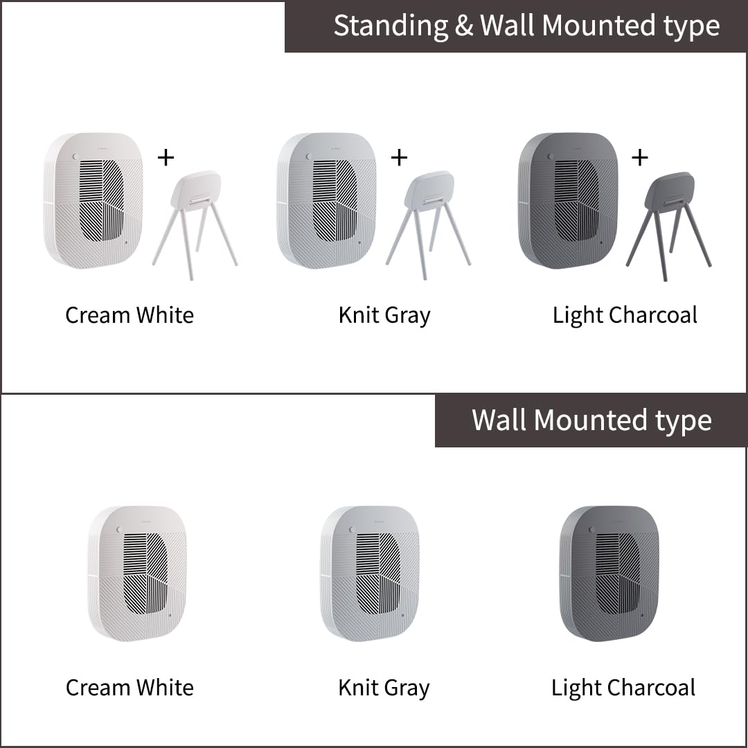 KOMMA Lov Air Purifier Cradle for Standing Position, Standing Accessory, Easily Switch from Wall Mount type to Standing type (Light Charcoal)
