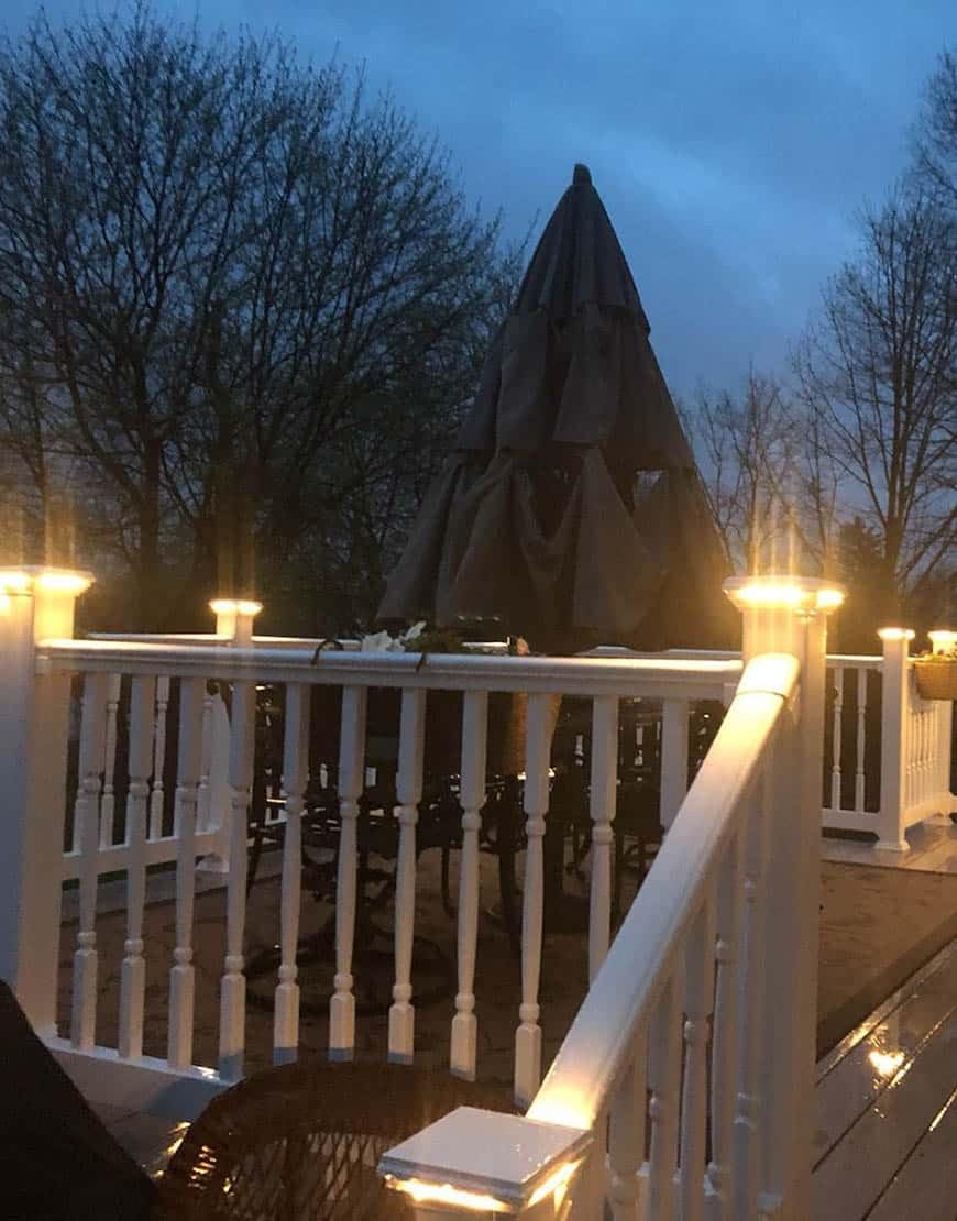 Tru-Scapes® 4? Low Voltage Vinyl LED Deck & Fence Post Cap Light - NOT Solar