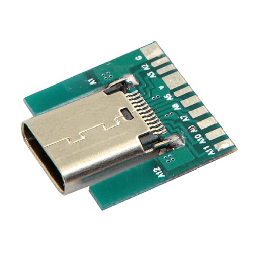 JSER DIY 24pin USB 3.1 Type-C Female Socket Connector SMT Type with PC Board