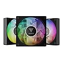 GAMDIAS ARGB 120mm PWM Case Fan with 3 Pack Reverse Blades, Daisy-Chain Connection, Closed-Loop Technology for Steady RPM, Low-Noise Operation (up