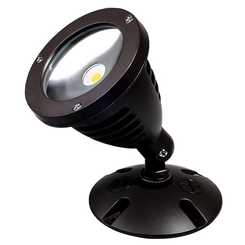 TOPELE 1100LM LED Flood Light, Exterior Flood Lights Fixture with CREE LED Source for Landscape, Commercial, Home, Garden, Yard, Waterproof, Brown