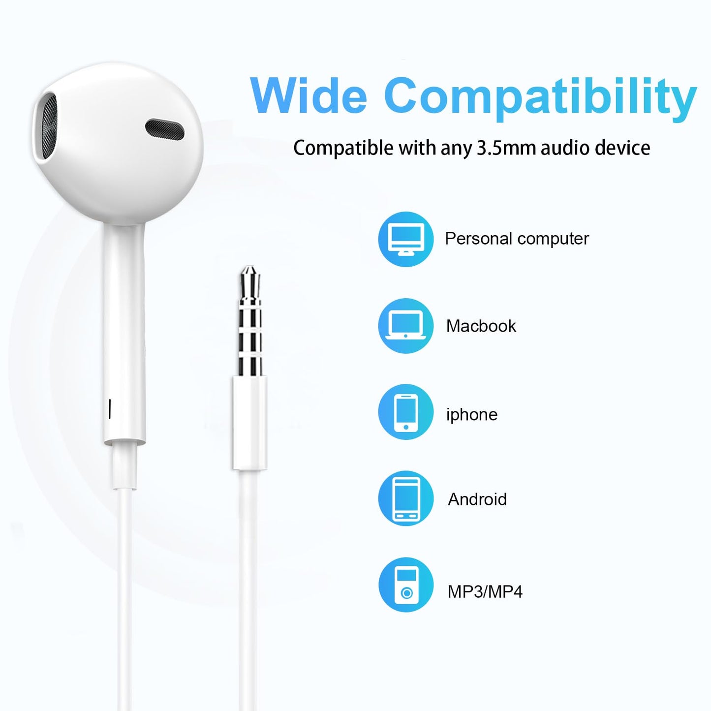 CLIPSUN Wired Earbuds 4 Pack, Earbuds HiFi Stereo Wired Earphones Headphones with Microphone Volume Control Compatible with iPad, Laptop, MP3…