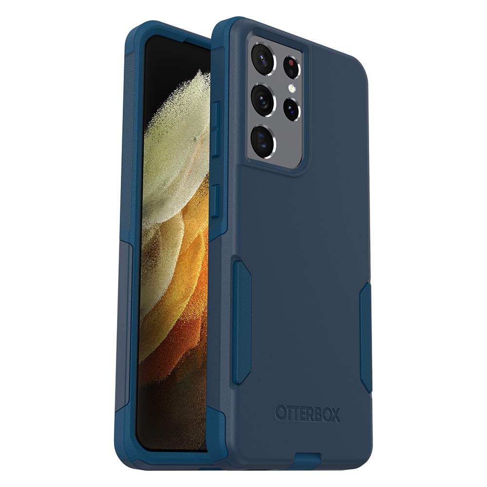 OtterBox Commuter Series Case for Galaxy S21 Ultra 5G (ONLY - Does NOT FIT Non-Plus or Plus Sizes) - Bespoke Way (Blazer Blue/Stormy SEAS Blue)