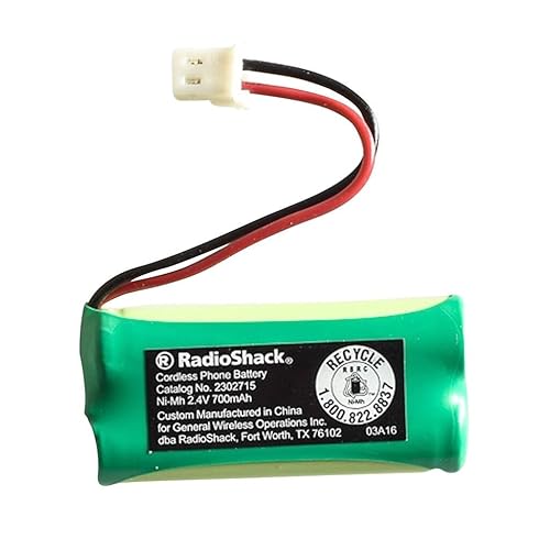 RadioShack CL80100 Cordless Phone Batteriees (2 Pack) 2.4 Volt, 700 mAh