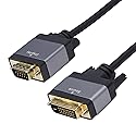 Cyberguys! DVI to VGA Cable 6ft, Male to Male DVI-D to VGA Adapter Cord with Secure Latch, Gold-Plated Connectors - Plug and Play Adapter Cable