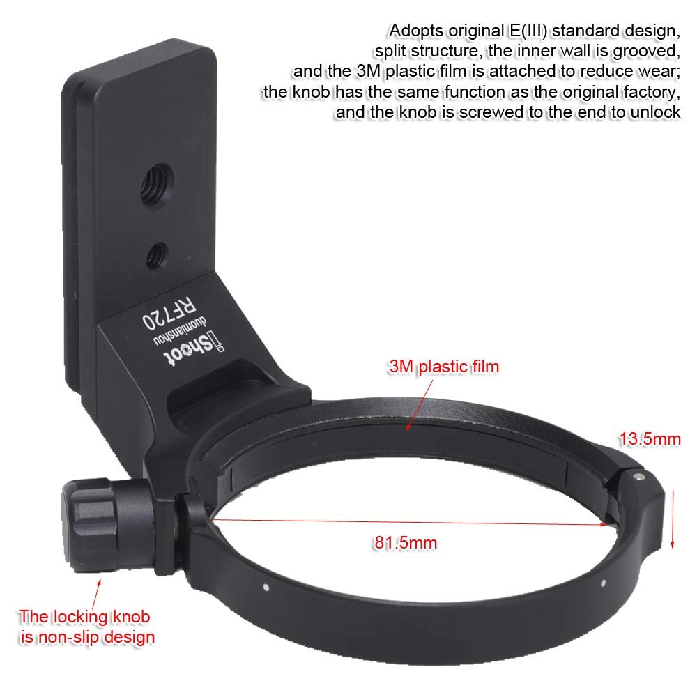 iShoot Metal Lens Collar Tripod Mount Ring Compatible with Canon RF 70-200mm f/2.8L is USM E (III), Lens Support Holder Bracket Bottom is 39mm