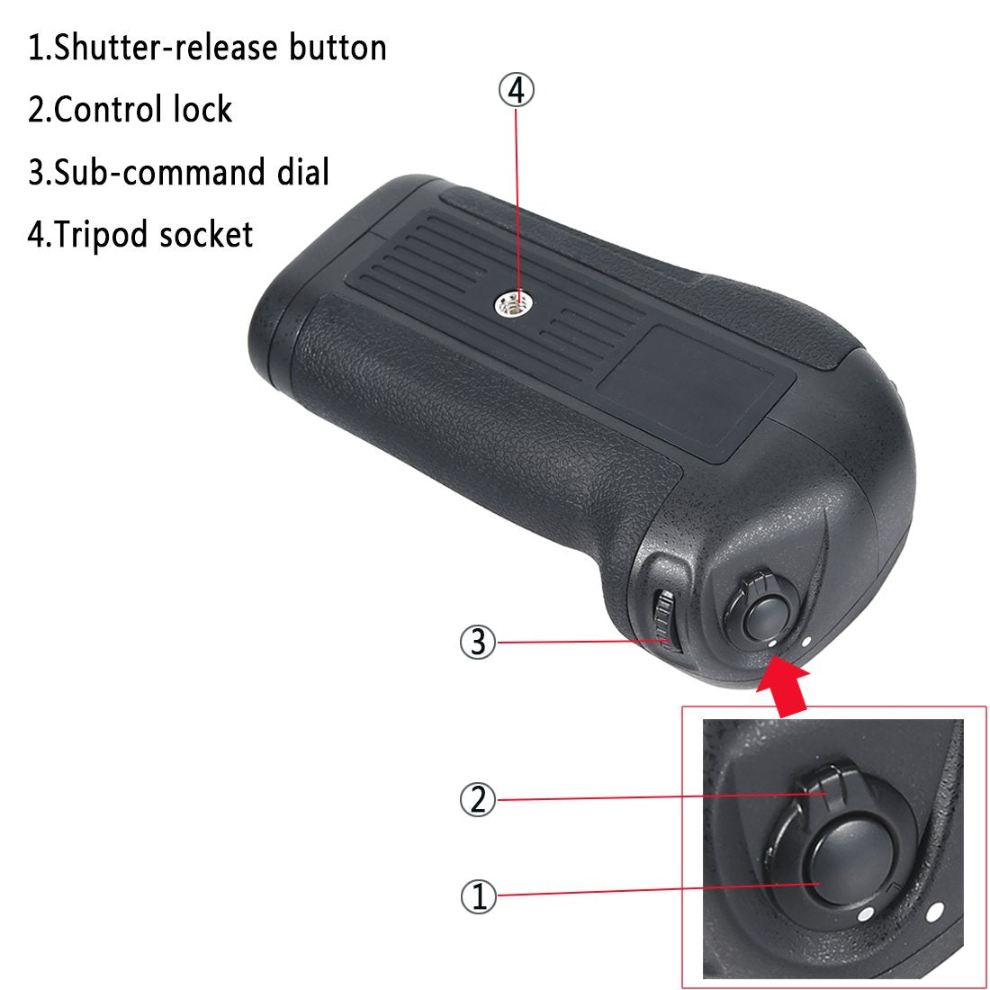 DSTE Replacement for Pro MB-D12 Vertical Battery Grip + 2X EN-EL15 Compatible Nikon D800 D810 D800E D800S SLR Digital Camera