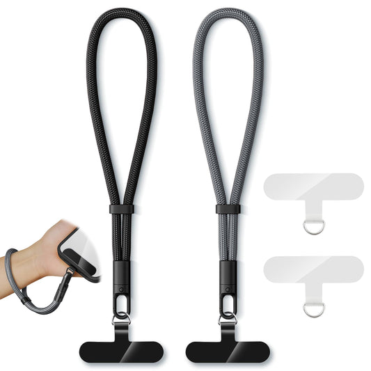 KITANIS 2 Pack Phone Lanyard,2×Hand Wrist Strap,4×Tether Tabs,Universal Cell Phone Multifuctional Patch Polyester Lanyards,Cell Phone Hand Strap