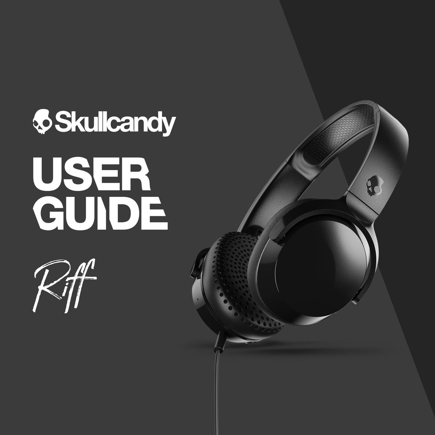 Skullcandy Riff On-Ear Wired Headphones, Convenient for Travel with 3.5mm AUX Plug, Built-in Microphone, Foldable Lightweight Comfortable Design…