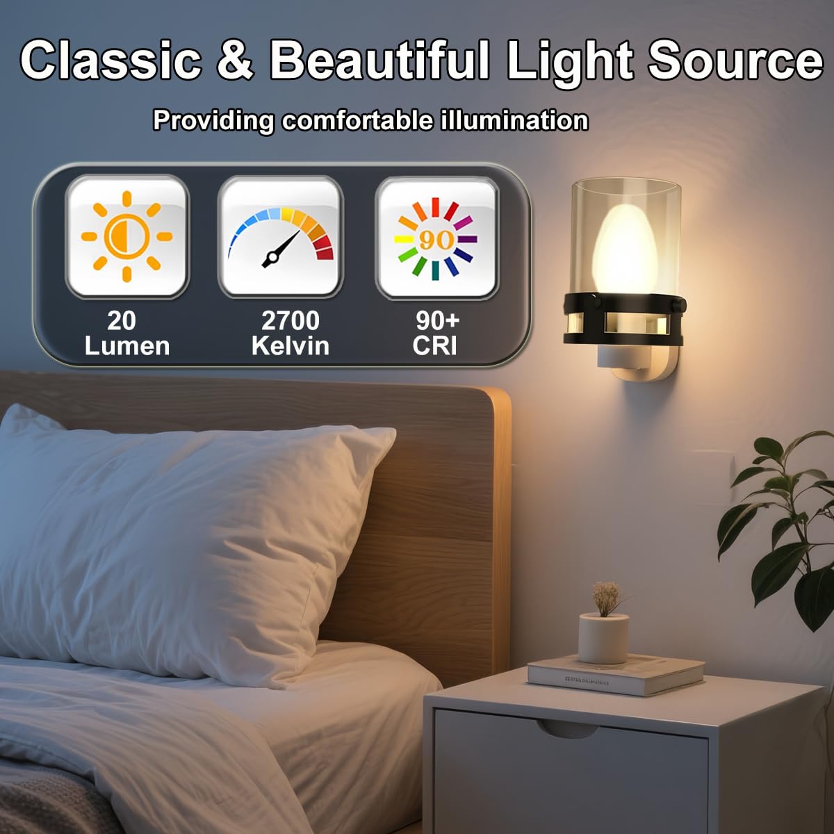 ZwwYvv LED Night Light Bulbs,C7 0.4 Watt Decorative Light Bulbs for Window Candles/String Lights/Night Lights,Waterproof, Warm White,12 Pack