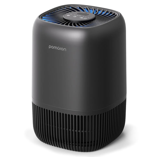 POMORON Air Purifiers for Bedroom Home, Air Filter Cleaner with Fragrance Sponge, H13 Filter for Smoke, Allergies, Pollen, Pet Dander, Odor, Dust