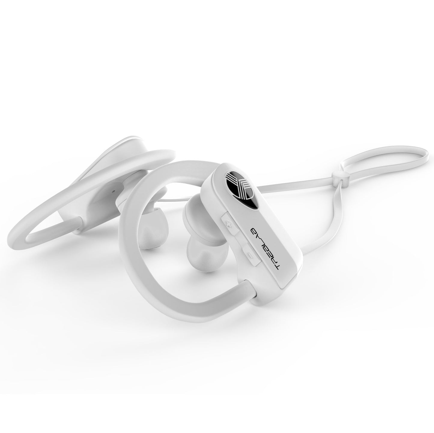 TREBLAB XR500 Bluetooth Running Headphones, IPX7 Waterproof, Noise Cancelling, Secure-Fit, Wireless Sport Earbuds with Mic