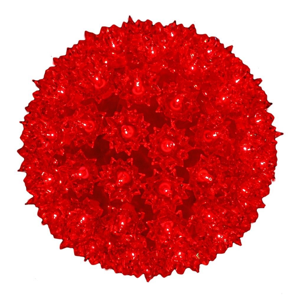 Novelty Lights 10in 150 Light Starlight Sphere, Red, Extra Large Ornament Ball Light, 5ft Hanging Cord with S Hook, 12ft Power Cord with Stackable