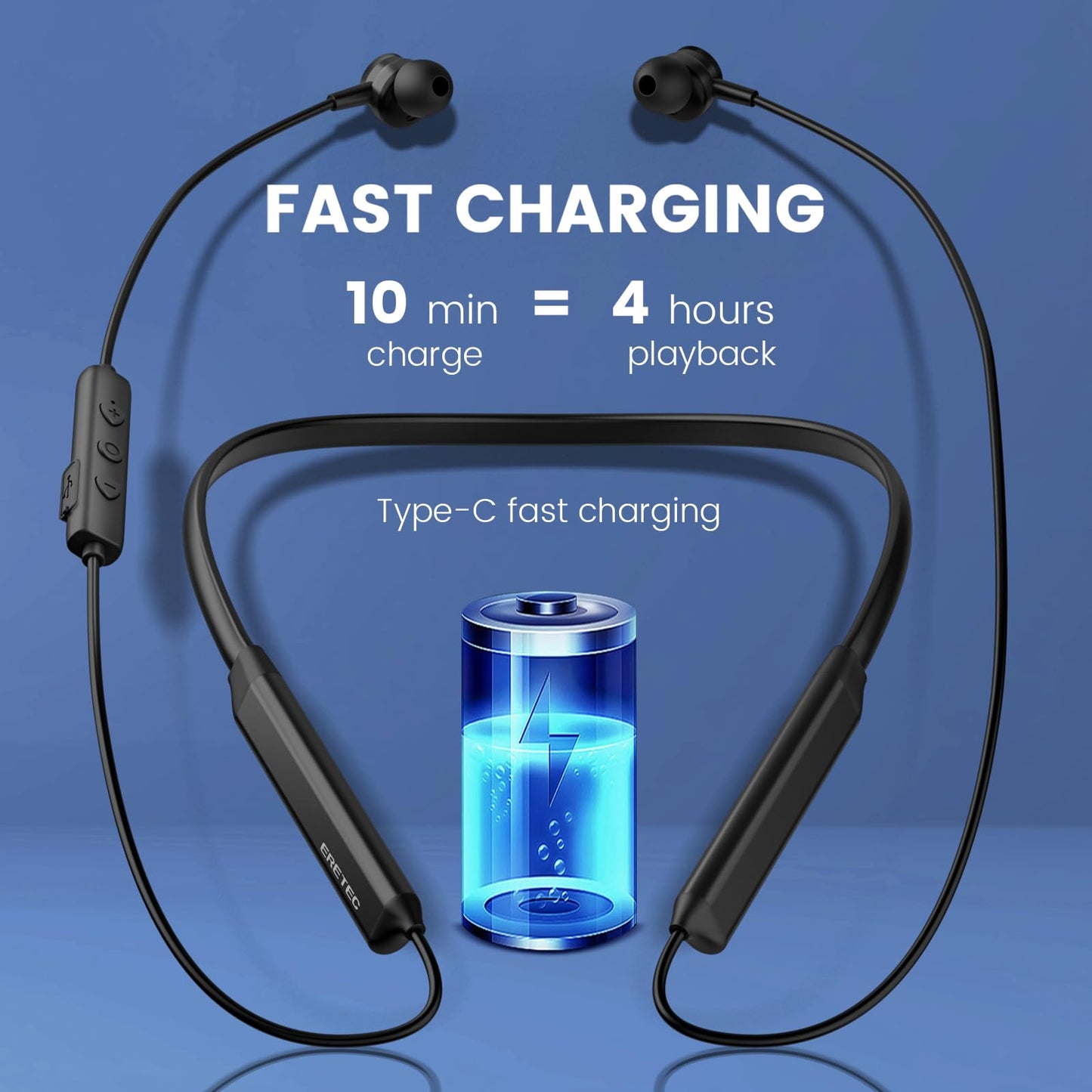 MORMOQUE G5 Neckband Bluetooth Headphones,with Microphone Wireless Earphone,HiFi Deep Bass Earbuds,Magnetic Metal Headset,IPX5 Sweatproof 36Hrs…