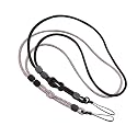 X-SHIYUN 2 Pcs Cell phone lanyards,Adjustable length phone strap for Teen Girl Women?Phone Charms Wrist Strap for Phone Case?Black & Pink?