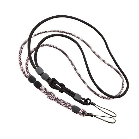 X-SHIYUN 2 Pcs Cell phone lanyards,Adjustable length phone strap for Teen Girl Women?Phone Charms Wrist Strap for Phone Case?Black & Pink?
