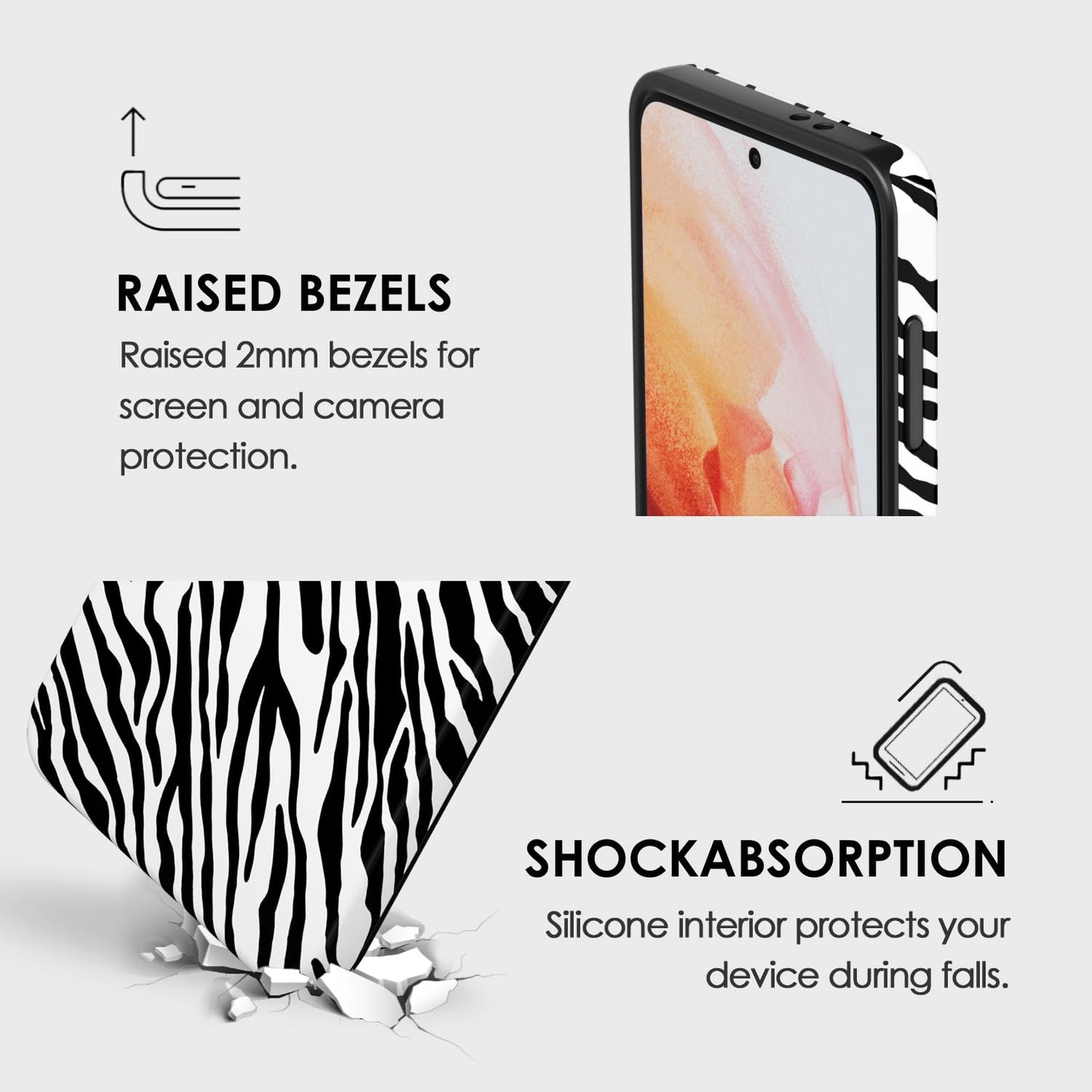 Svanove Zebra Print Phone Case for Samsung Galaxy S25 Plus Case Girly, Cute Zebra Case for Women Girls, Luxury Trendy Retro Animal Print Design