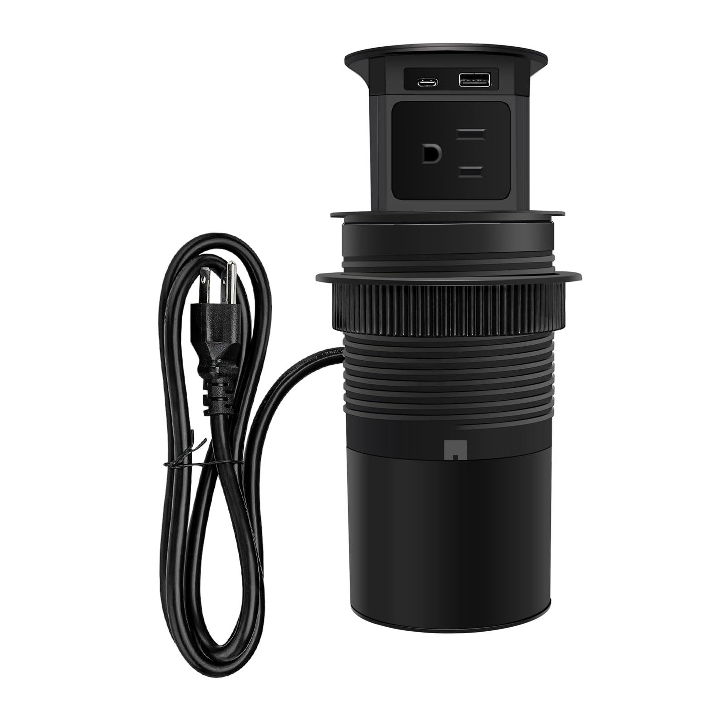 Pop Up Outlet; 15W Wireless Charger, 4 Outlets 1875W USB-A/C PD20W Super Charging 6.5FT 16AWG Cable 3.86 inch Desk Hole Pop Up Power Outlet