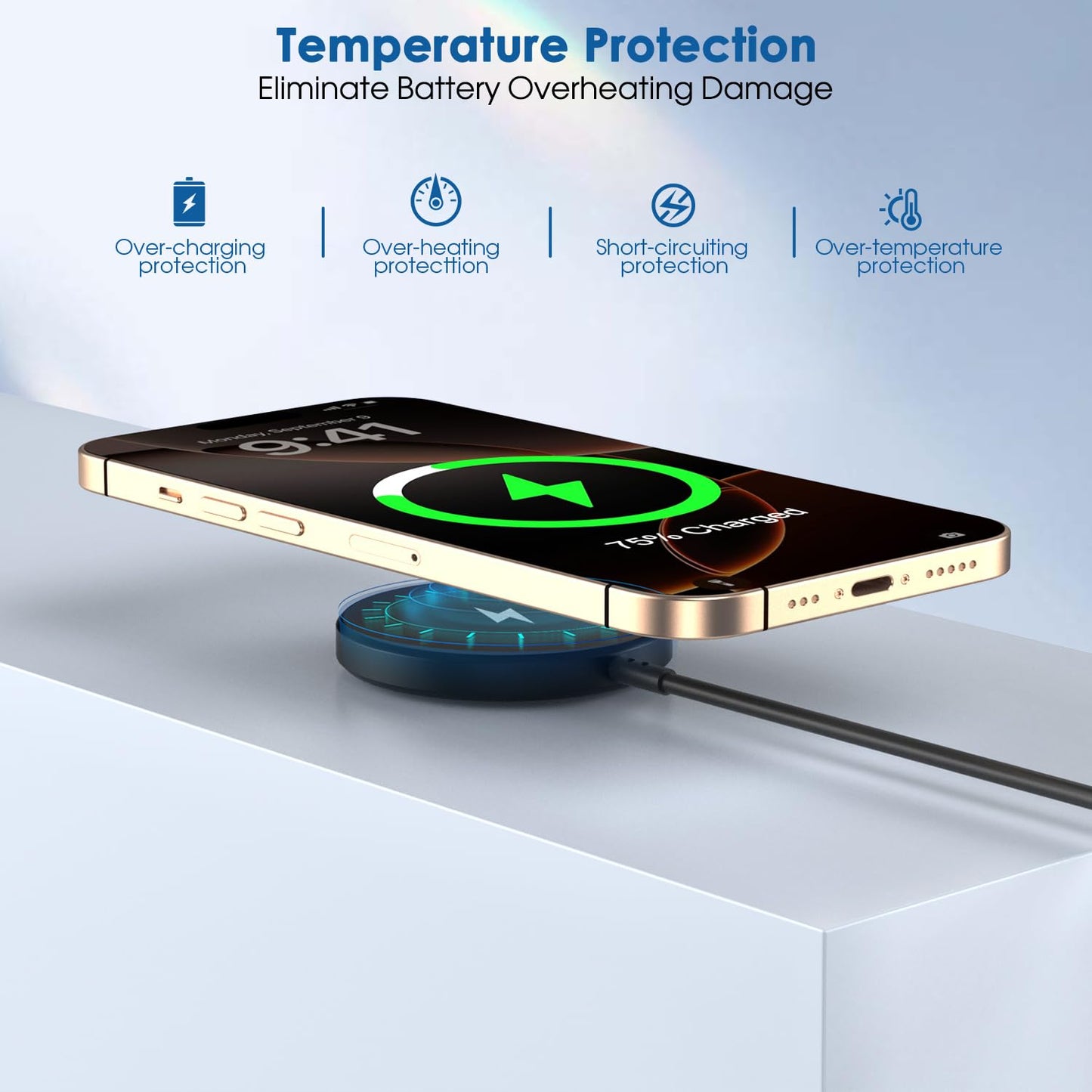 Magnetic Wireless Charger iPhone,6FT Charger for Apple MagSafe Charger 2Pack Fast Wireless Charging Pad for iPhone 16 Pro Max/16 Pro/16 Plus/15