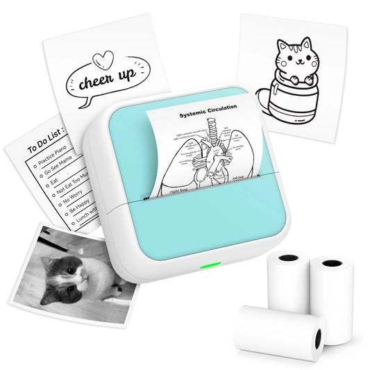 Sticker Printer - Printpods Mini Printer with Stickers, Print Pod, Bluetooth Inkless Printers, Sticker Maker, Portable Thermal Printer for iphone