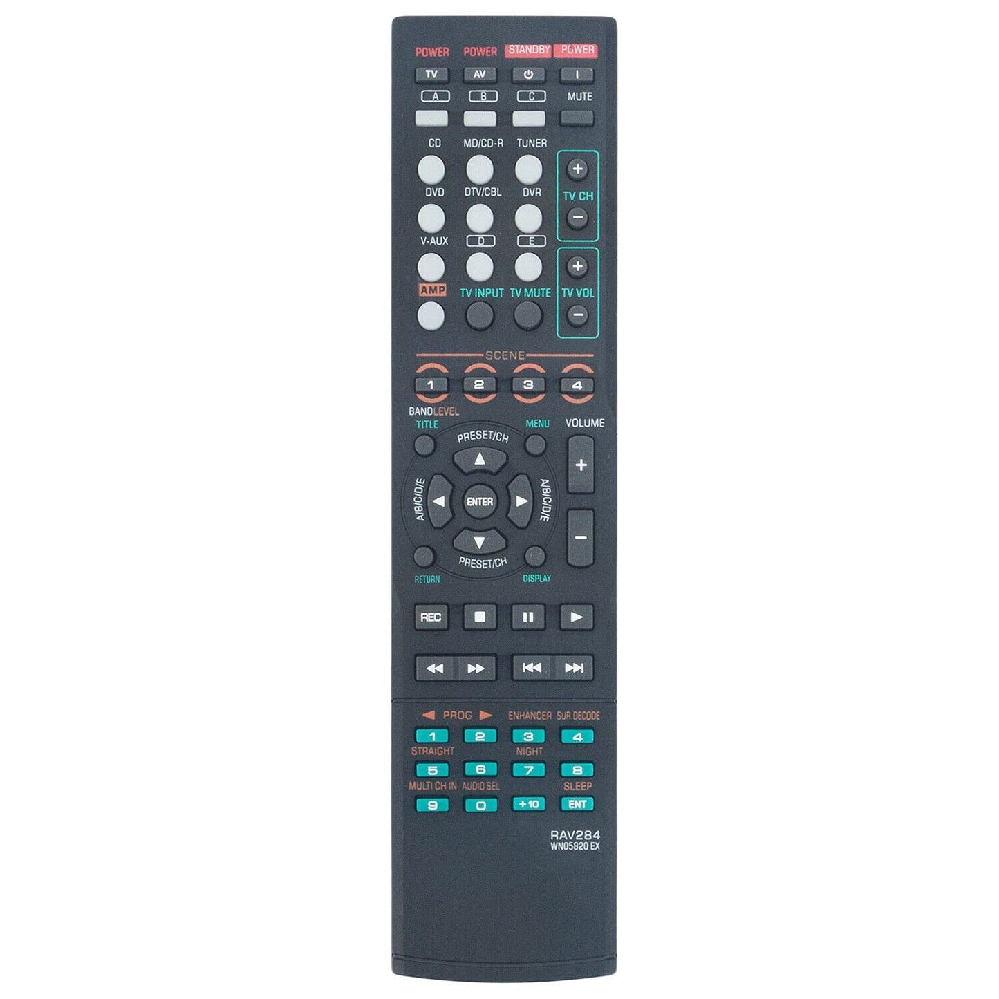 JISOWA Replacement Remote Control Universal for Yamaha RX-V363 RAV283 RAV284 WN05810 RX-V365 RAV280 WN05780 RX-V463 RAV285 WN05830 RX-V563 RX-V663