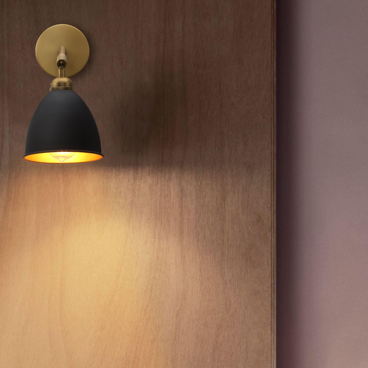 Yosoan Vintage Wall Sconce Bookcase Light, 1-Light Dimmable On Off Switch Industrial Mount Metal Fixture Lighting with 6.1" Oval Black Metal Shade