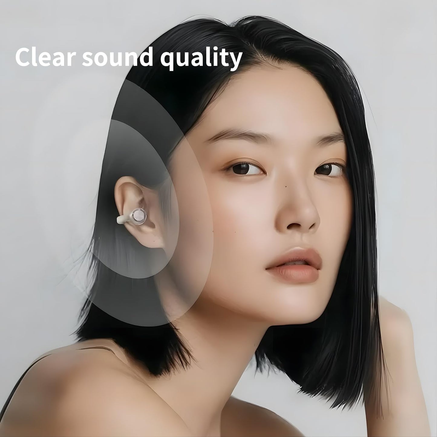 HDKKE Upgraded Open Ear Earbuds Clip-On Earbuds Comfortable fit & Crystal-Clear Sound, 80H Playtime Bluetooth 5.4 Wireless Headphones for Women Ideal