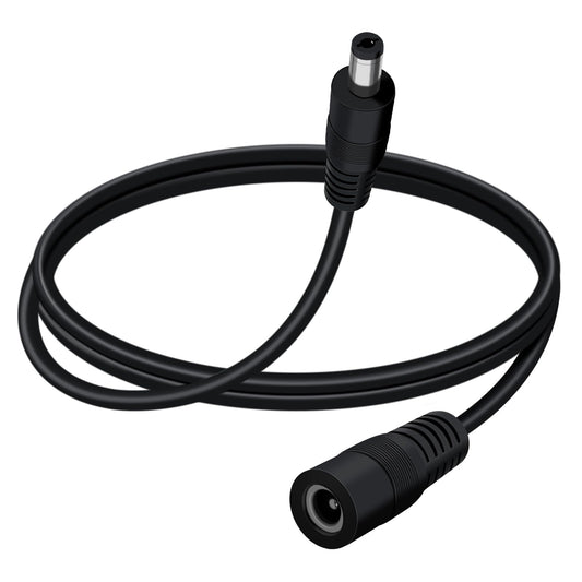 YINGAYOU DC Power Extension Cable 5.5mmx2.1mm 18AWG DC Cable Male to Female 5V 6V 9V 12V 24V 3A for Security Cameras, DVR, Router, Printer, LED Strip