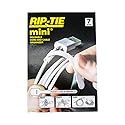 RIP-TIE Mini 1/4" x 3-1/2" Cable Tie Perfect for USB Cable, Earbud Cords, Cell Phone Cord 7 Pack White
