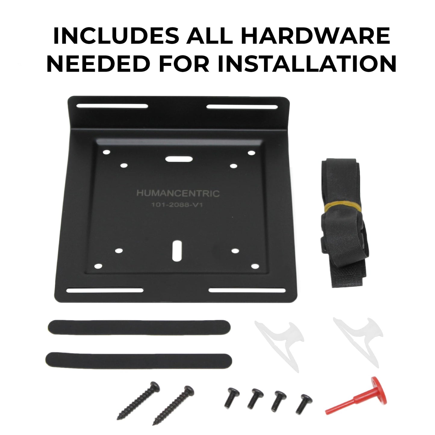 HumanCentric Universal Wall and VESA Mount, Adjustable Strap for Small Computers, UPS Units, Cable Boxes, Modems and Other Electronic Devices, Mounts