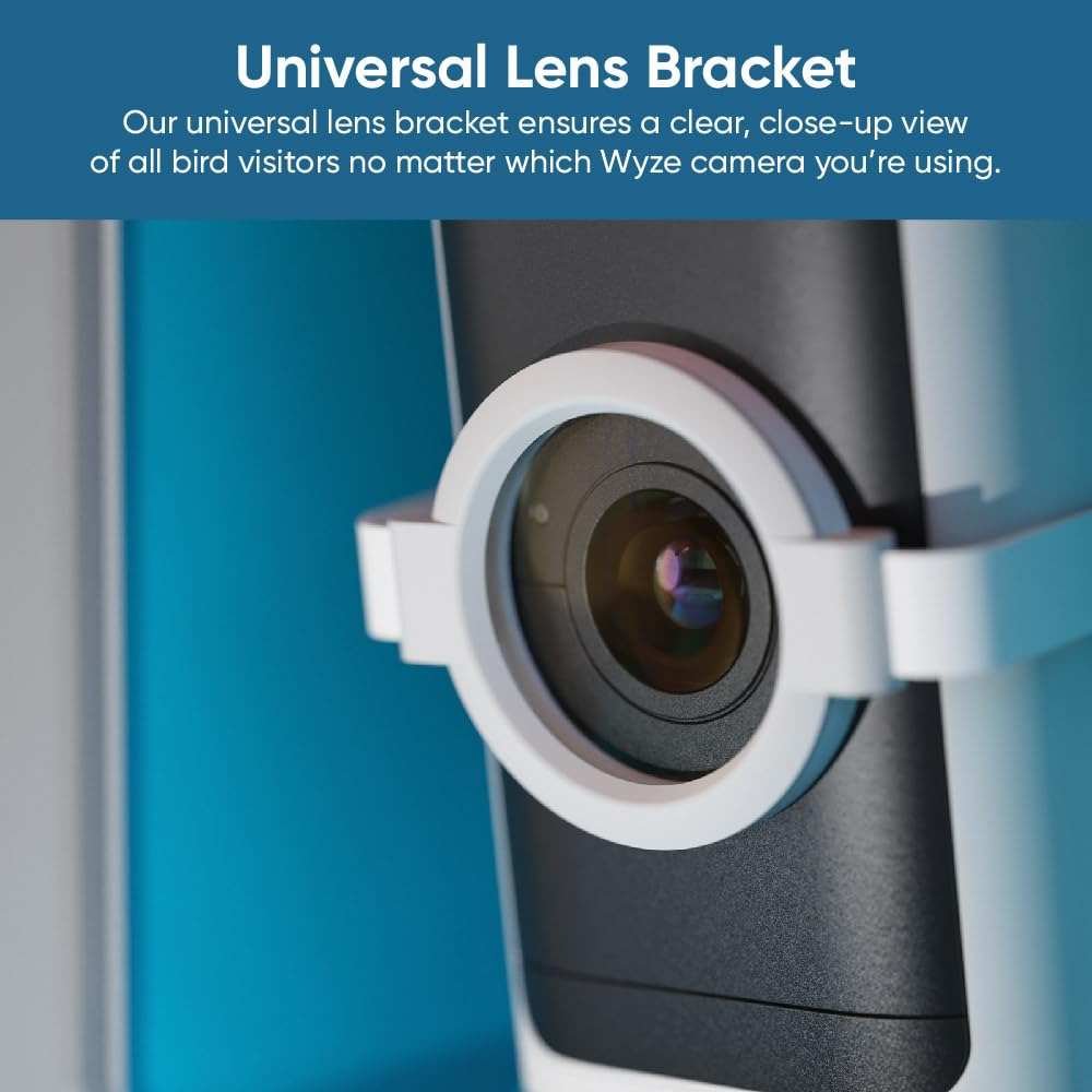 Wyze Compatible Bird Feeder Camera Case - 5 Mounting Methods, Macro Lens Included