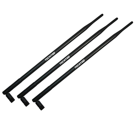 TECHTOO 9dBi Omni WiFi Antenna with RP-SMA Connector for Wireless Network Router/USB Adapter/PCI PCIe Cards/IP Camera/Wireless Range Extender(3-Pack)