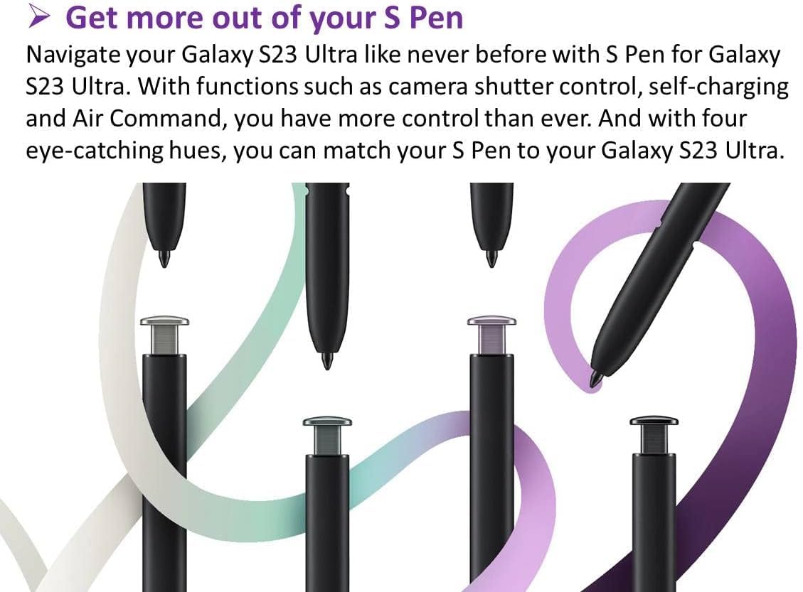 S Pen S23 Ultra Stylus (WithBluetooth) Replacement for Samsung Galaxy S23 Ultra Pen, S23 Ultra S Pen with 5xTips/Nibs (Sky Blue/Lime)