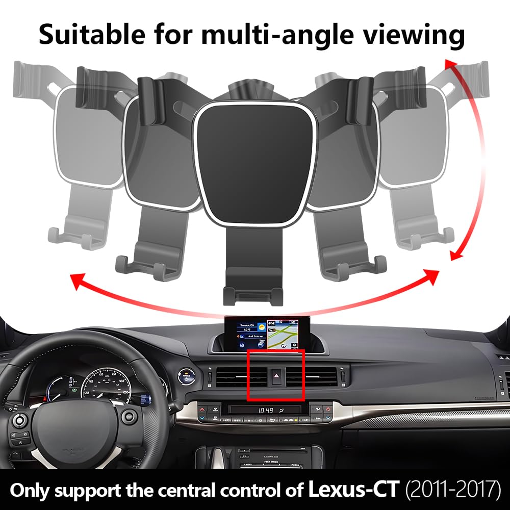 LUNQIN Car Phone Holder for Lexus CT 200h 2011 2012 2013 2014 2015 2016 2017 Auto Accessories Navigation Bracket Interior Decoration Screen Dash Board